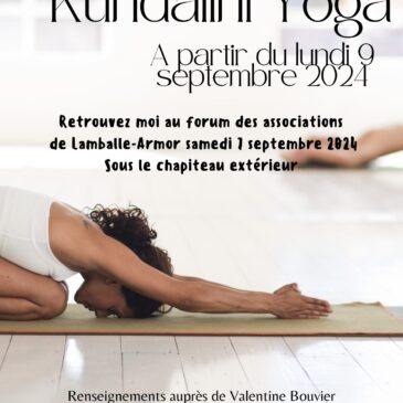 Destination Yoga Kundalini septembre 2024 forum Lamballe