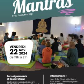 Soirée mantras à Lamballe Prem Mandip Chandrika Valentine Destination Yoga