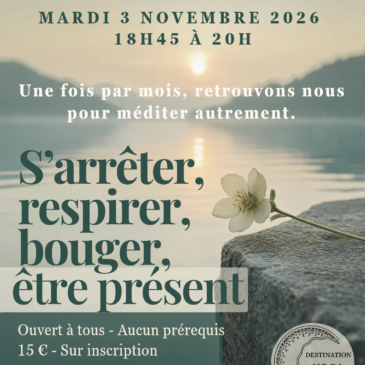 Atelier méditation Destination Yoga Lamballe Valentine Bouvier